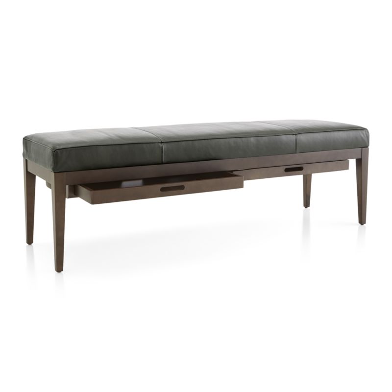 Nash Leather Large Bench with Tray - image 6 of 10