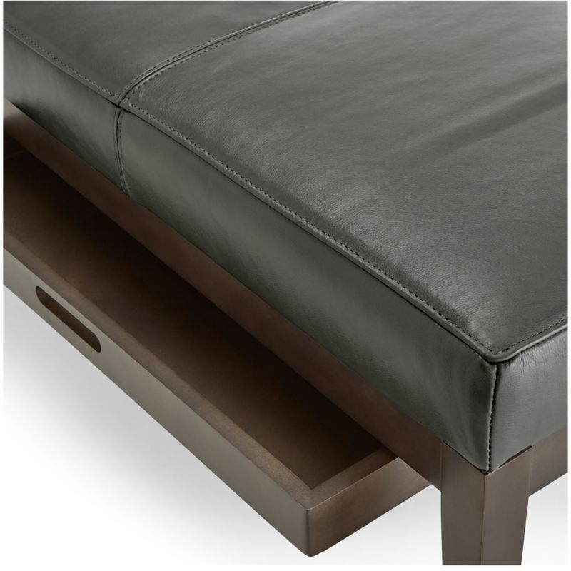 Nash Leather Large Bench with Tray - image 8 of 10