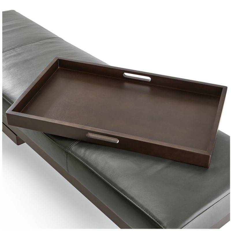 Nash Leather Large Bench with Tray - image 9 of 10