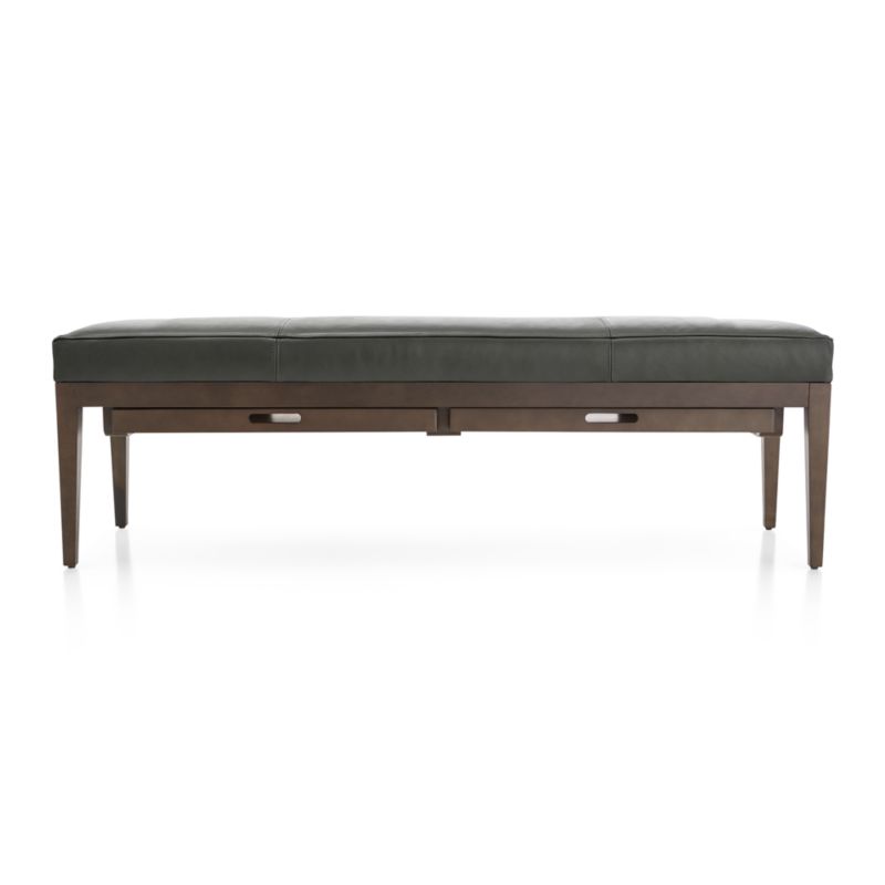 Nash Leather Large Bench with Tray - image 4 of 10