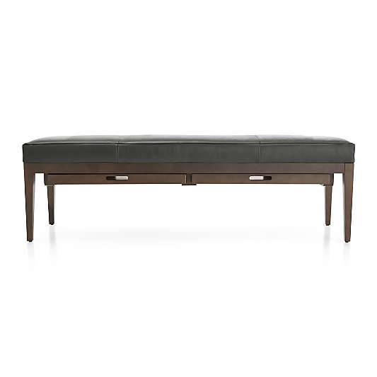 Nash Leather Large Bench with Tray