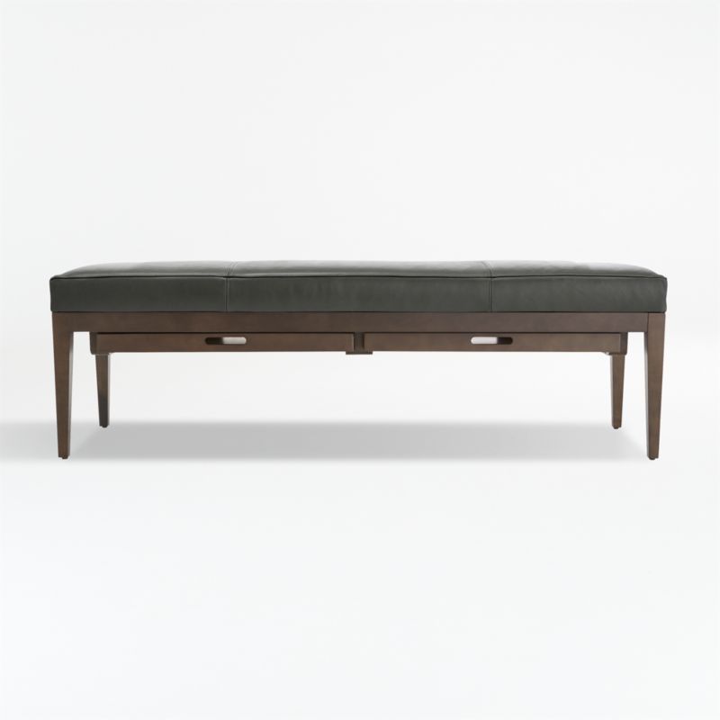 Nash Leather Large Bench with Tray - image 3 of 10