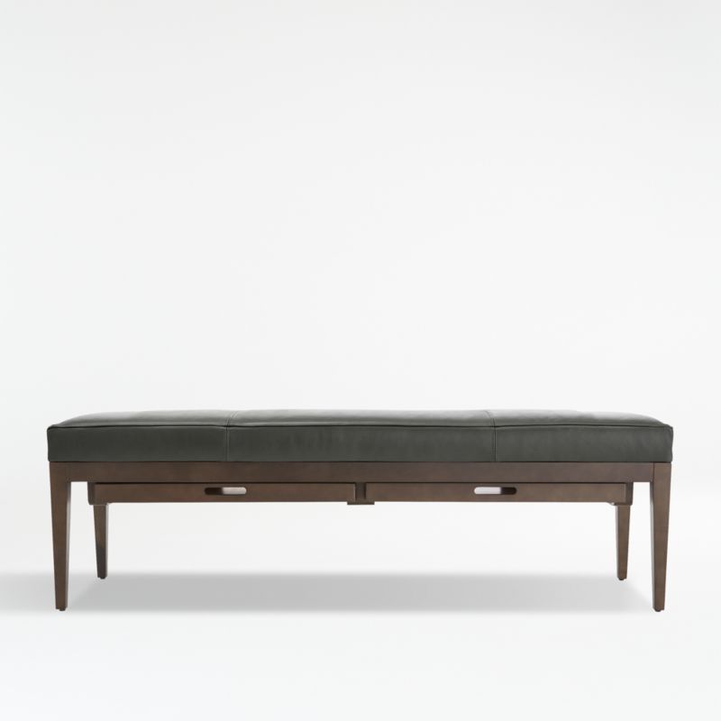 Nash Leather Large Bench with Tray - image 1 of 10