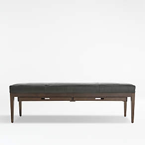 Short leather outlet bench