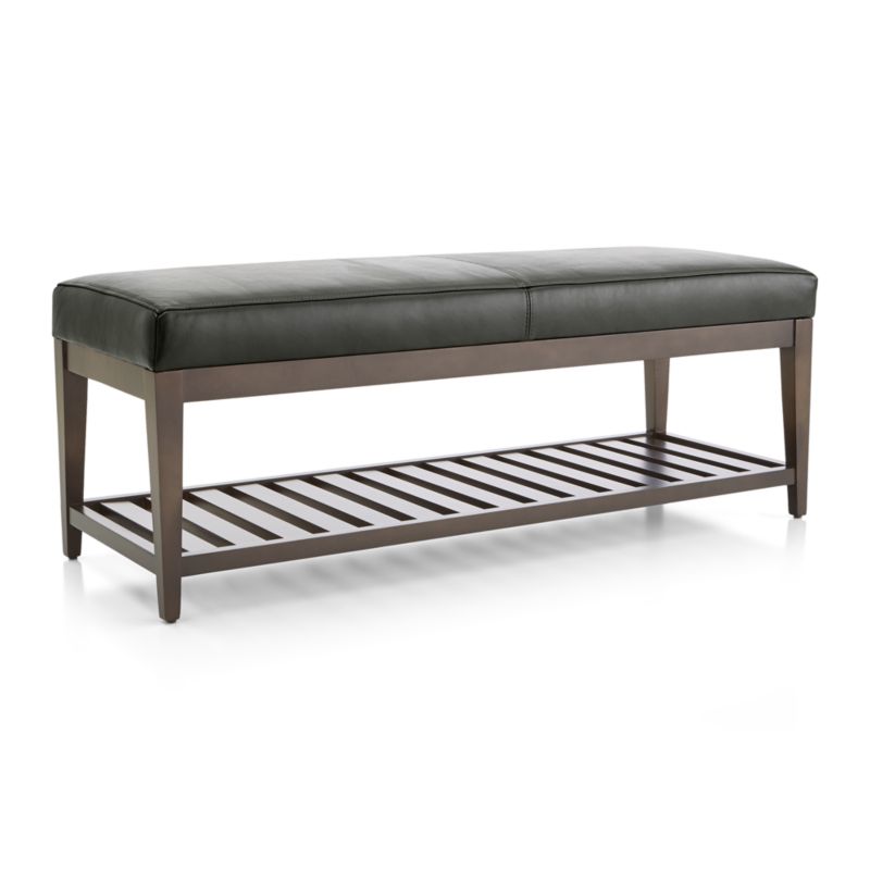 Nash Leather Small Bench with Slats - image 5 of 7