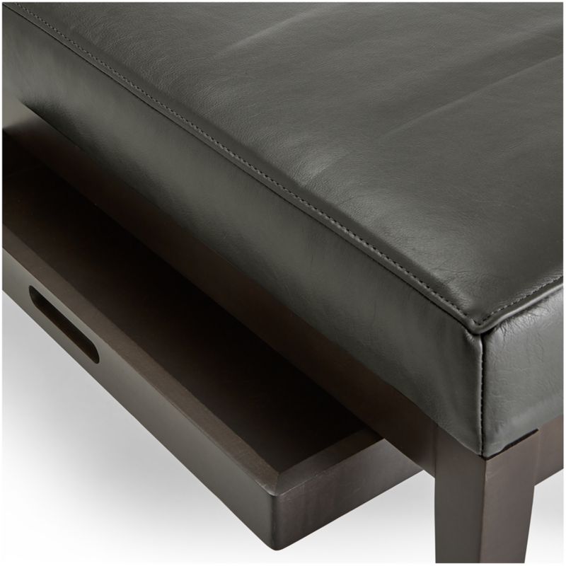 Nash Leather Small Bench with Tray - image 8 of 10