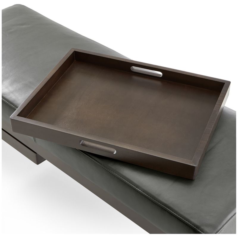 Nash Leather Small Bench with Tray - image 9 of 10