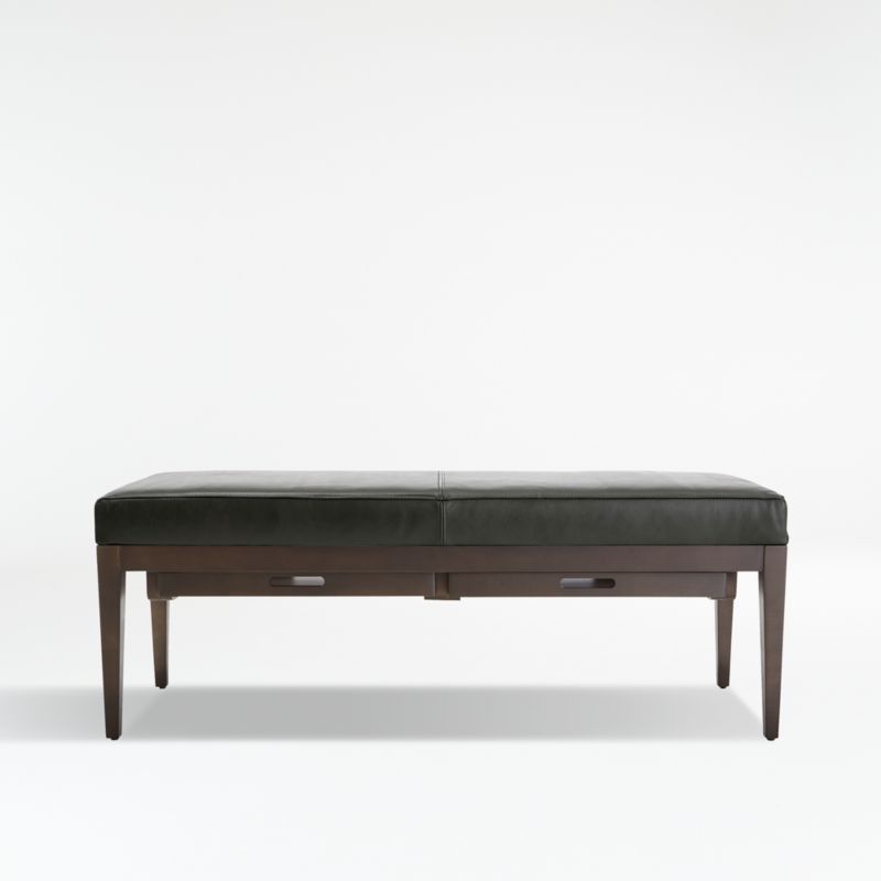 Nash Leather Small Bench with Tray - image 1 of 10