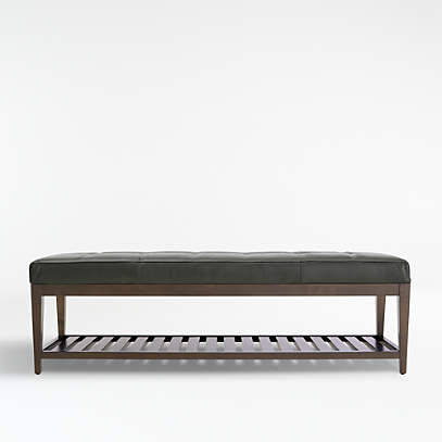 Large upholstered store bench