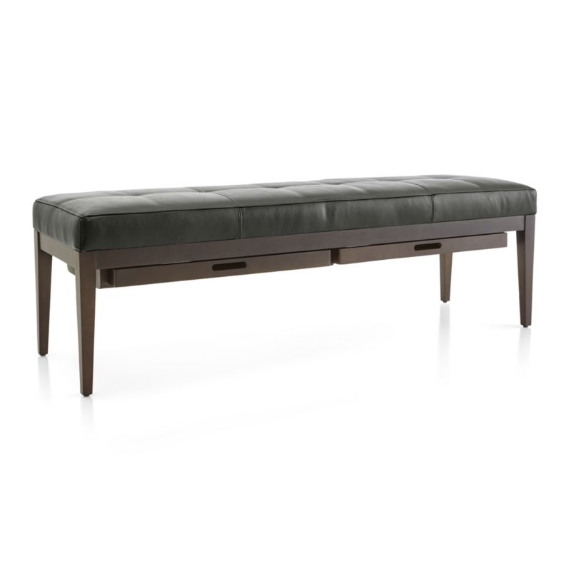 Nash Leather Large Tufted Bench with Tray - image 5 of 10