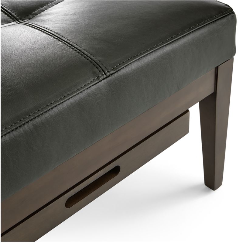 Nash Leather Tufted Rectangular Ottoman with Tray - image 7 of 11