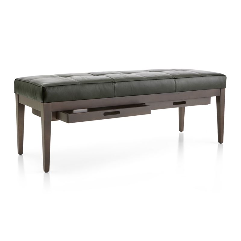 Nash Leather Small Tufted Bench with Tray - image 6 of 10