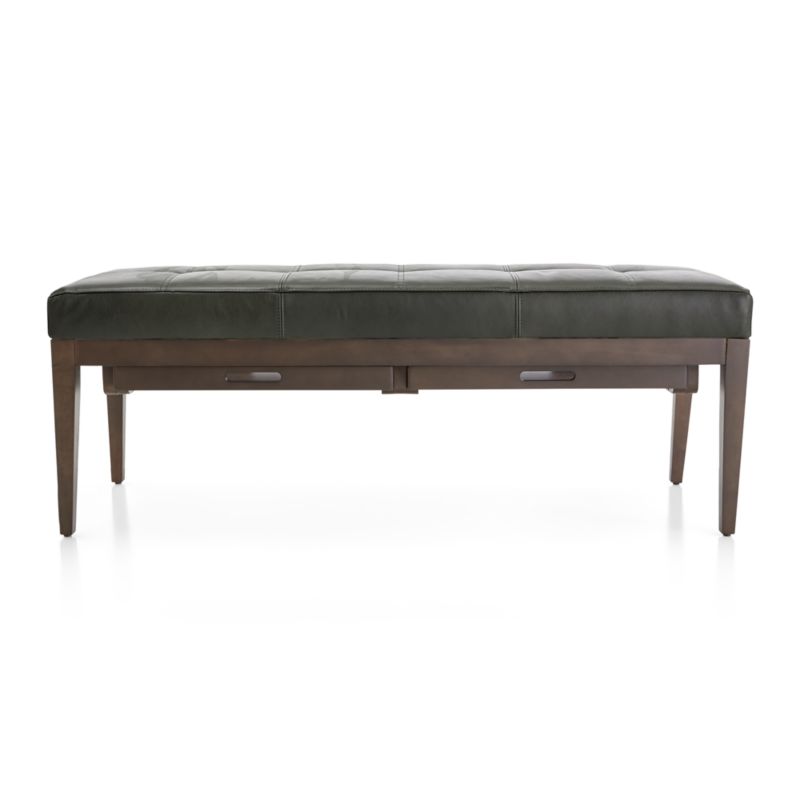 Nash Leather Small Tufted Bench with Tray - image 4 of 10