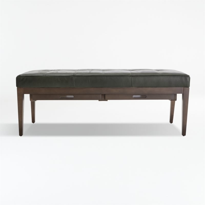 Nash Leather Small Tufted Bench with Tray - image 3 of 10