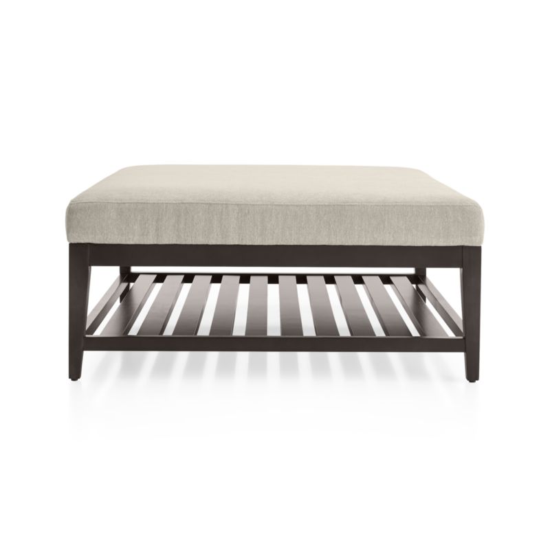 Nash Square Ottoman with Slats - image 2 of 5