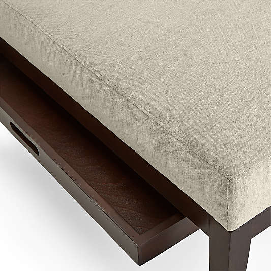 Nash Square Ottoman with Tray