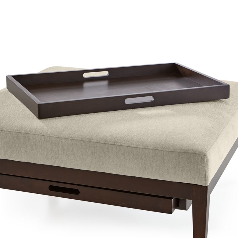 Nash Square Ottoman with Tray - image 7 of 8