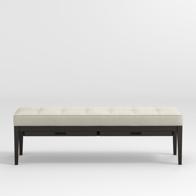 Nash Large Tufted Bench with Tray - image 1 of 9