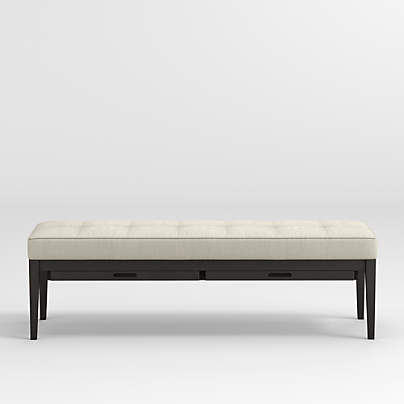 Nash Large Tufted Bench with Tray