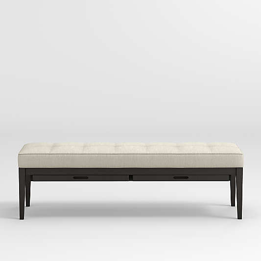 Nash Large Tufted Bench with Tray