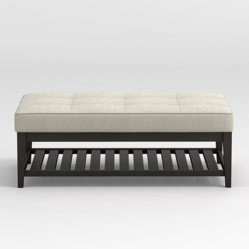 Nash Rectangular Tufted Ottoman with Slats - image 0 of 5