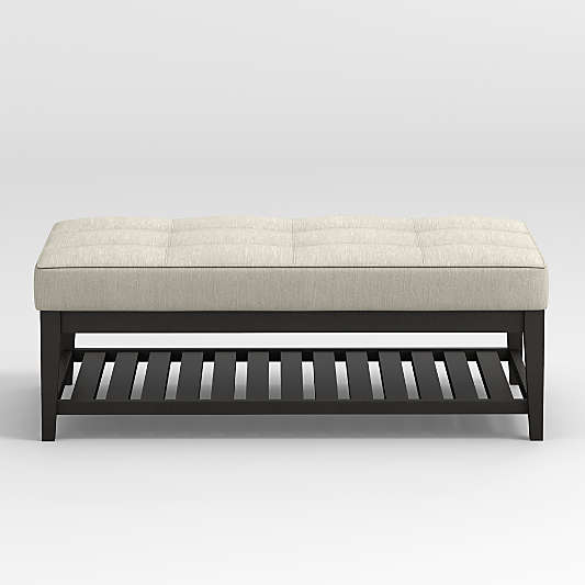 Nash Rectangular Tufted Ottoman with Slats