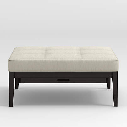 Nash Square Tufted Ottoman with Tray