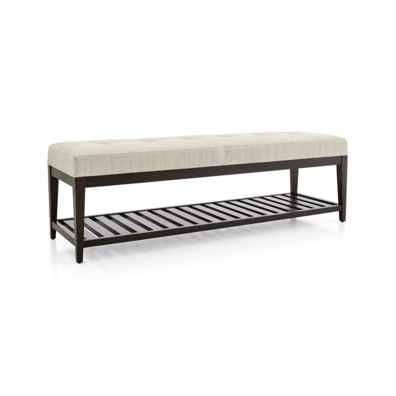 Nash Large Tufted Bench with Slats - image 4 of 6