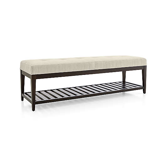 Nash Large Tufted Bench with Slats