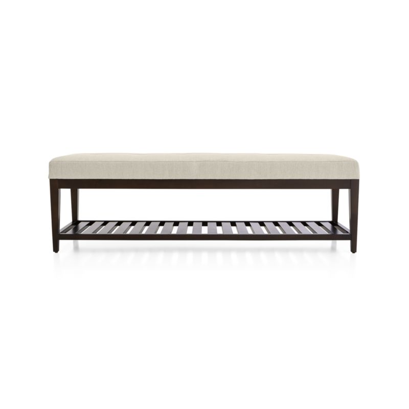 Nash Large Tufted Bench with Slats - image 3 of 6