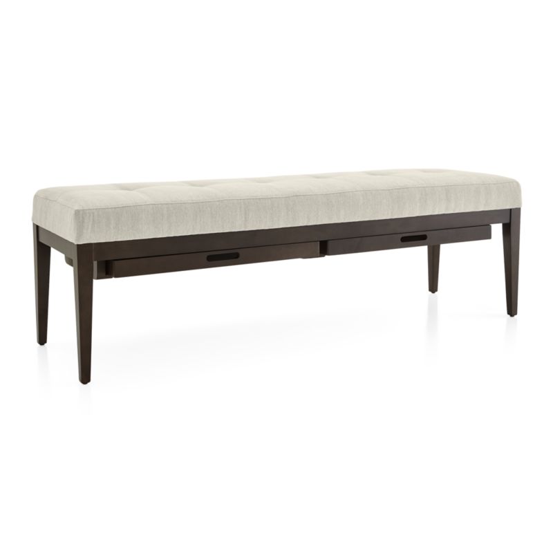 Nash Large Tufted Bench with Tray - image 4 of 9