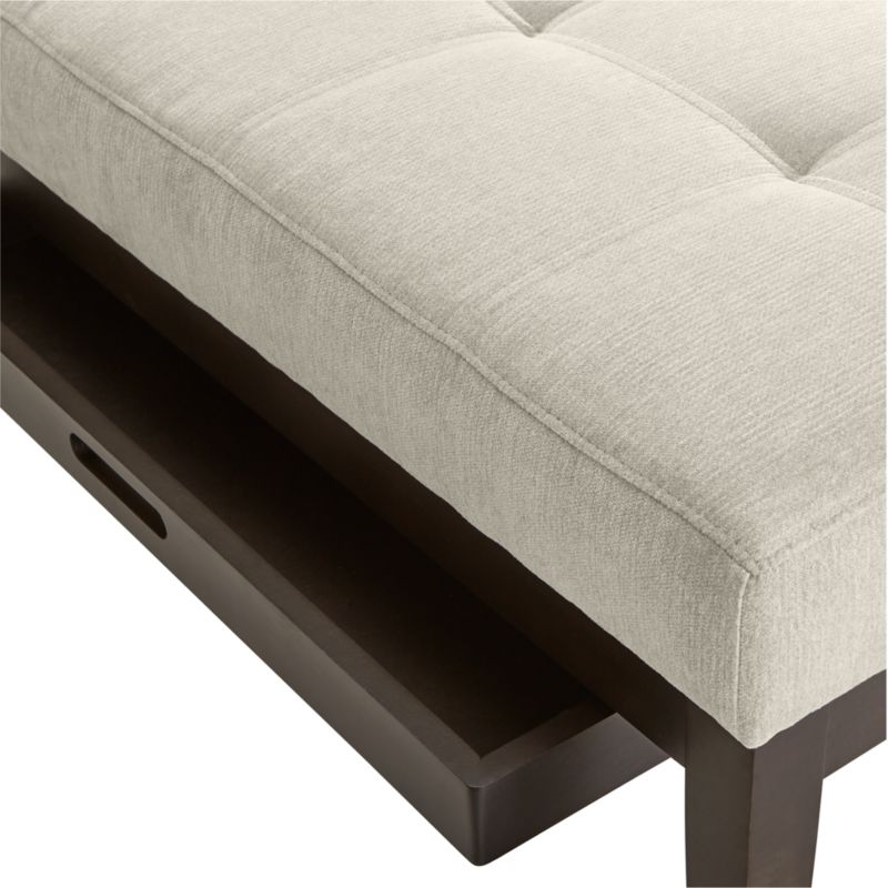 Nash Large Tufted Bench with Tray - image 7 of 9