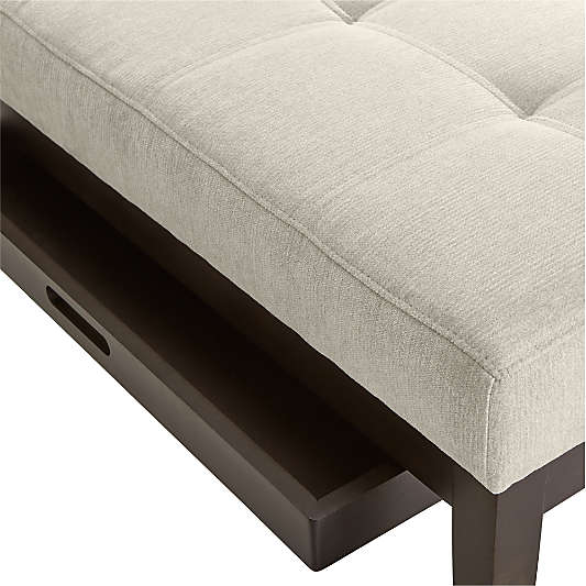 Nash Large Tufted Bench with Tray