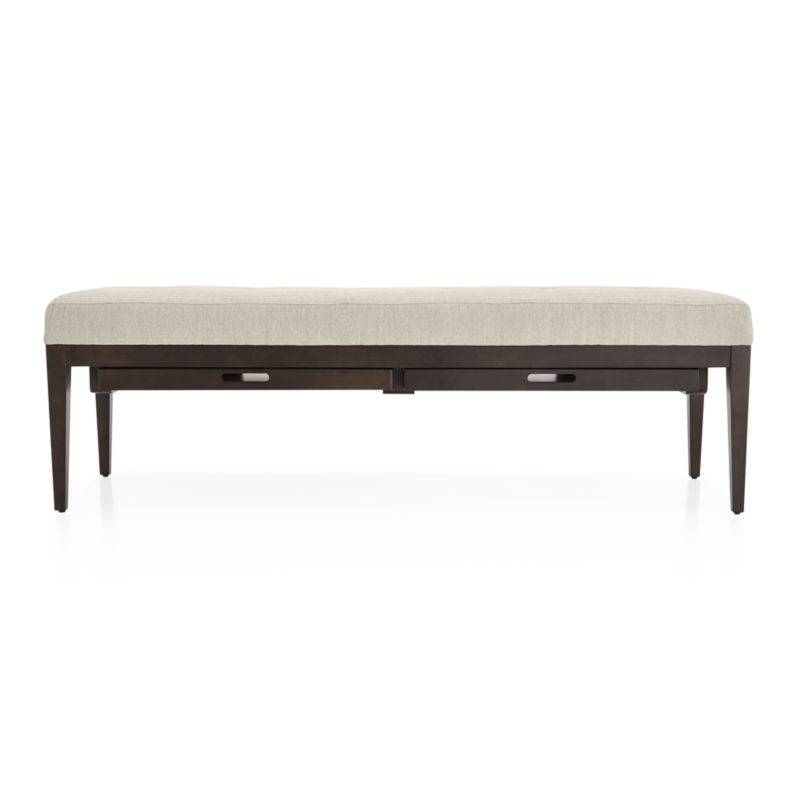 Nash Large Tufted Bench with Tray - image 3 of 9