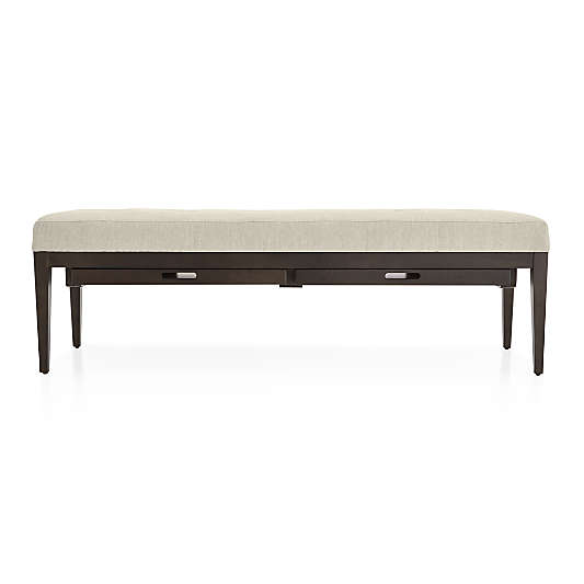 Nash Large Tufted Bench with Tray