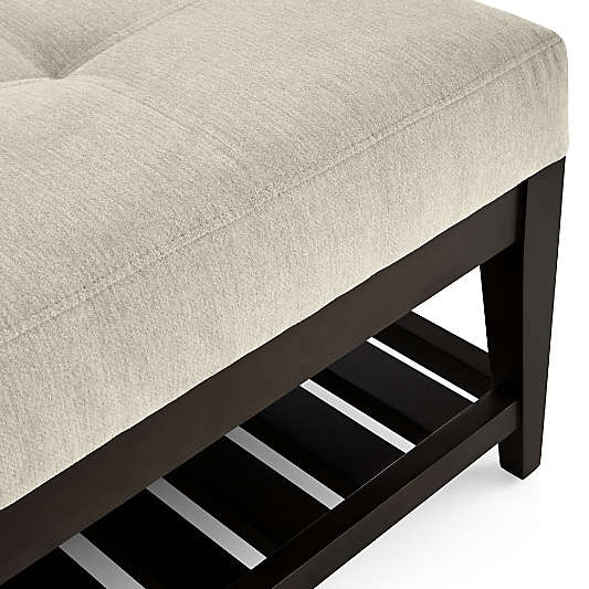 Nash Rectangular Tufted Ottoman with Slats