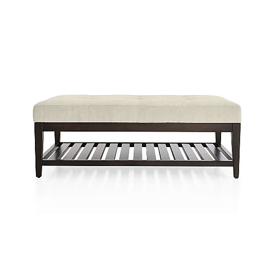 Nash Rectangular Tufted Ottoman with Slats