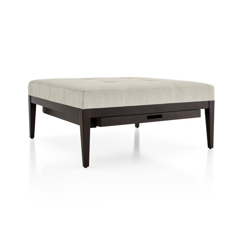 Nash Square Tufted Ottoman with Tray - image 3 of 8