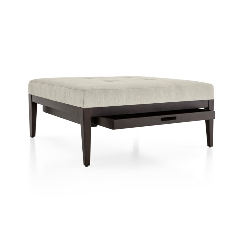 Nash Square Tufted Ottoman with Tray - image 4 of 8