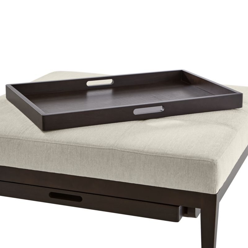 Nash Square Tufted Ottoman with Tray - image 7 of 8