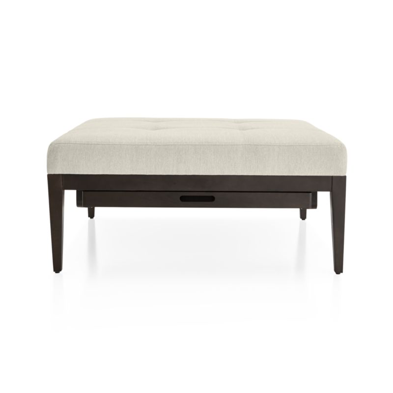 Nash Square Tufted Ottoman with Tray - image 2 of 8