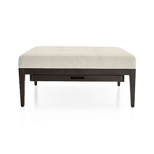 Nash Square Tufted Ottoman with Tray