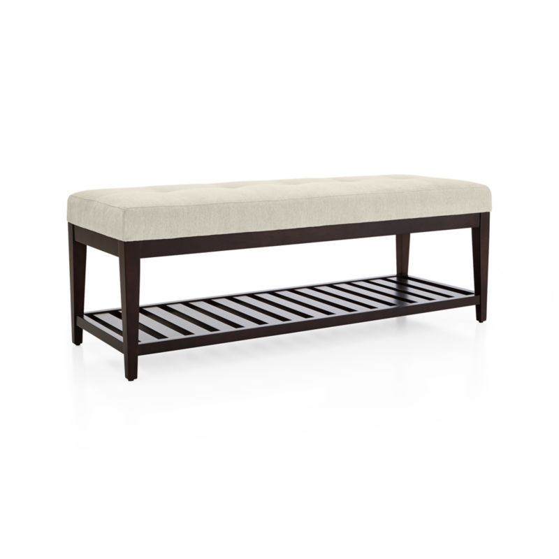 Nash Small Tufted Bench with Slats - image 4 of 6