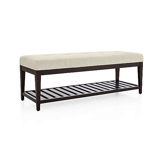 Nash Small Tufted Bench with Slats