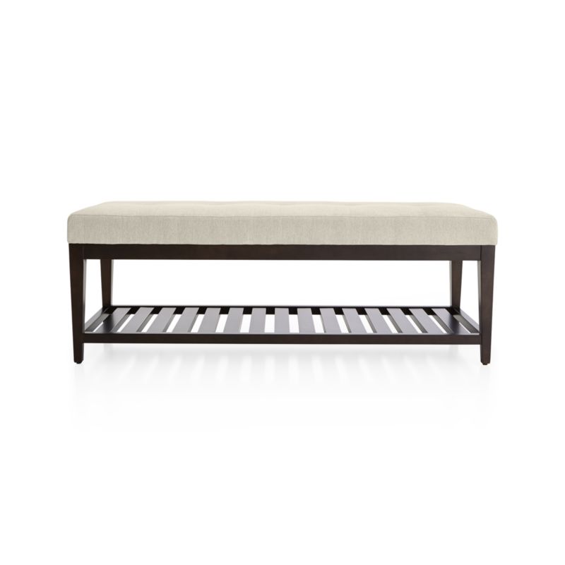 Nash Small Tufted Bench with Slats - image 3 of 6