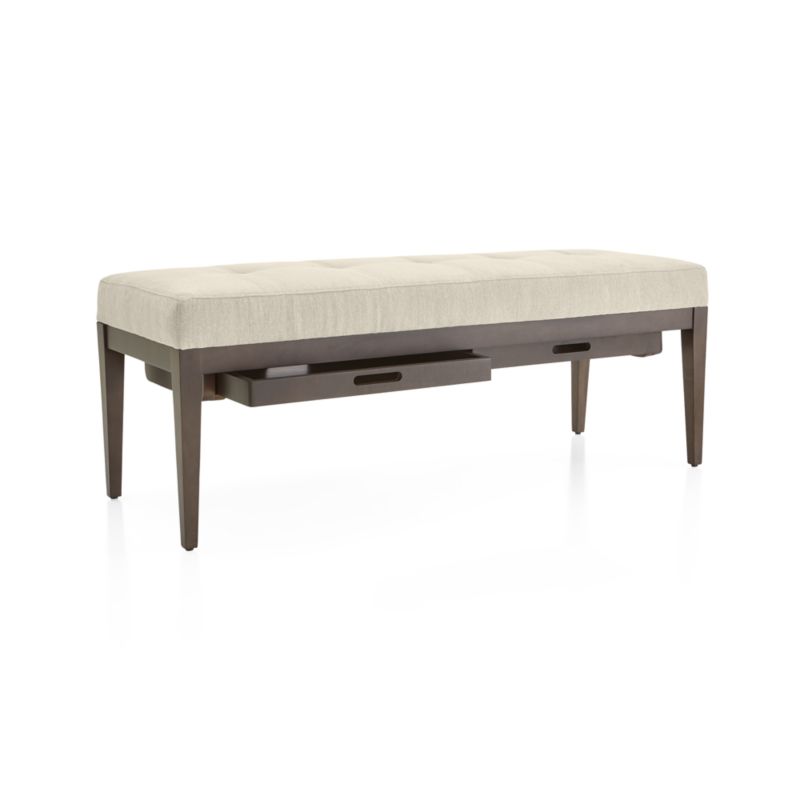 Nash Small Tufted Bench with Tray - image 4 of 8