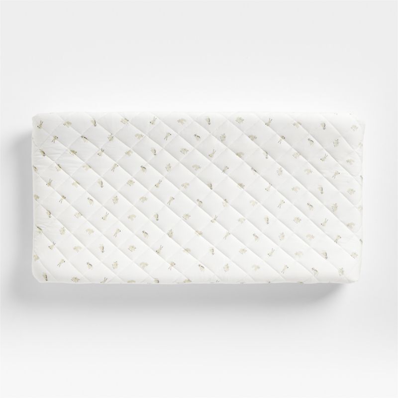 Baby's First Natural Animal Organic Cotton Heathered Jersey Baby Changing Pad Cover - image 1 of 2