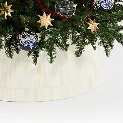 Natural Bone Inlay Christmas Tree Collar 27.5"