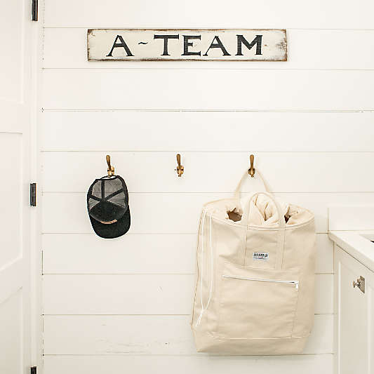 Steele Natural Canvas Laundry Tote Bag