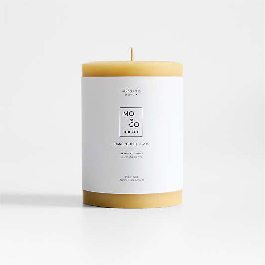 Natural Gold Beeswax Pillar Candle 3"x4"